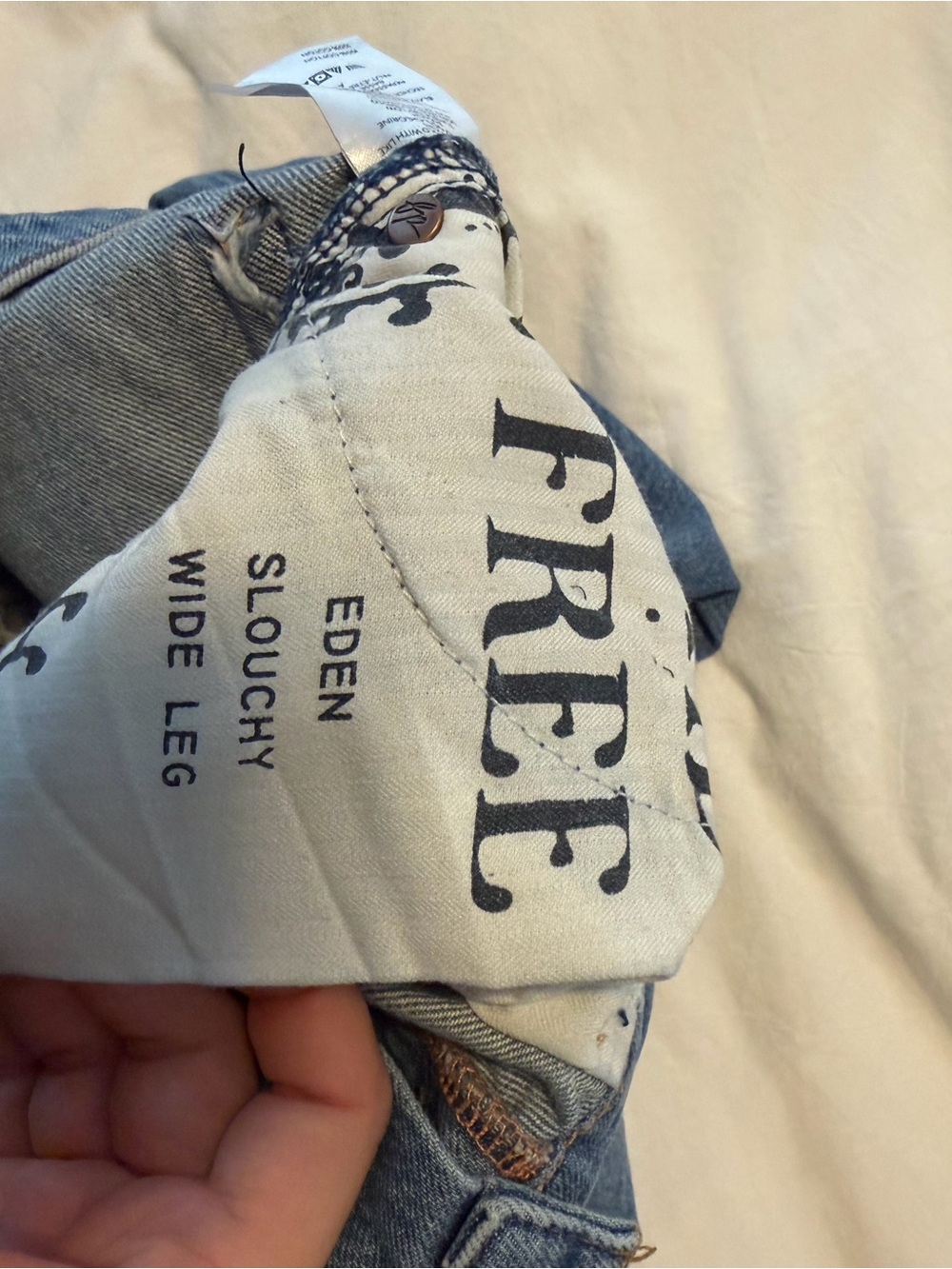 Free People Eden slouchy Light Blue Wide-Leg Jeans - Picture 11 of 12